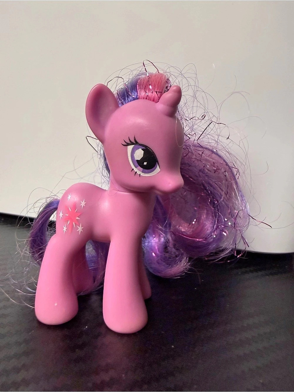 My Little Pony G4 Twilight Sparkle Pink Purple Tinsel Hair Hasbro 2011